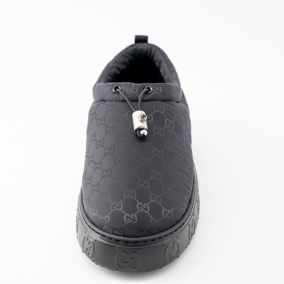 size 7.5G - Gucci Nylon GG Black Boots padded drawstring